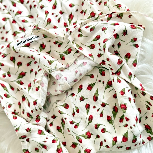 Reformation Rosebud Marlowe Slip Dress, Romantic Rose Floral Print, XS, EUC - Picture 11 of 13